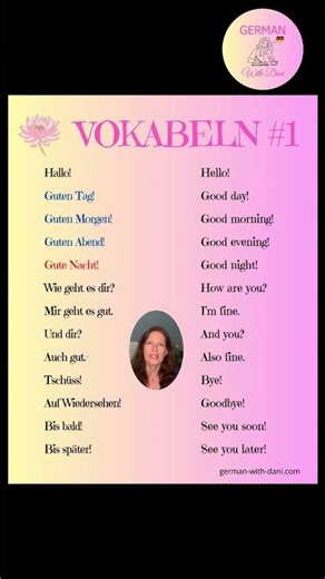 🇩🇪 Greeting Vocabulary for Your First German Lesson with Dani
