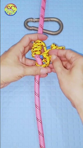 Knot rope tip diy at home 💡 Easy rope loop trick