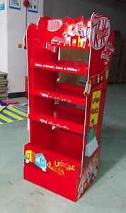 [Hot Item] POS Custom Retail Pop Cardboard Chocolate Display Stand Snack Food Display Stand Manufacturer