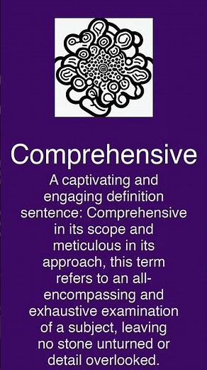 Comprehensive Definition Improve Your Vocabulary Daily