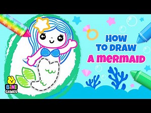 Drawing for girls | Drawing a Mermaid | Step-by-step drawing for kids