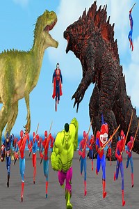 Spider Man Rescue Captain America vs Godzilla from Superman joker vs Venom vs Hulk | Learn colors learn animals name and sound