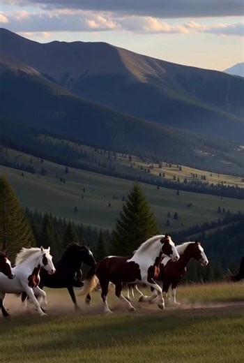 Horses in Colorado Mountains