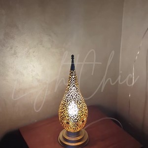 Handmade Moroccan Brass Table Lamp – Boho Bedside Lighting - Etsy UK