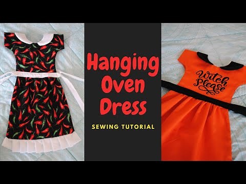 Hanging Oven Dress Kitchen Towel Sewing Tutorial