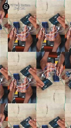 Built a radar system using arduino | ultrasonic sensor + stepper motor #vstechhorizon #ai #robotics
