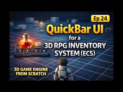 QuickBar UI for a 3D RPG Inventory System (ECS) | Ep 24