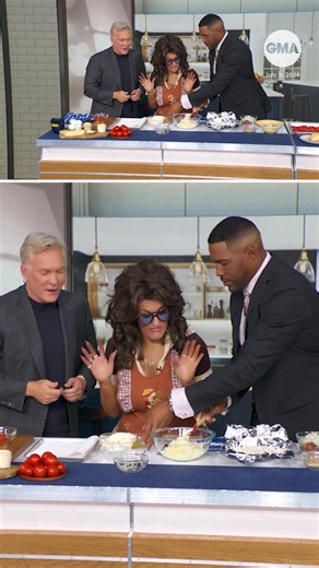 Oh my, tomato pie 🍅 🥧 Hannah Dasher enlists Michael Strahan and Sam Champion to help whip up her Mama’s Tomato Pie from her Southern comfort food cookbook, “Stand By Your Pan.” #hannahdasher #tomatopie #southernfood
