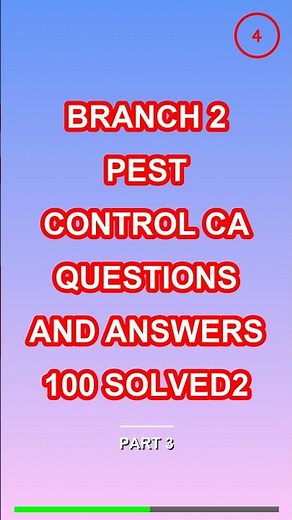 Branch 2 Pest Control Ca Questions And Answers 100