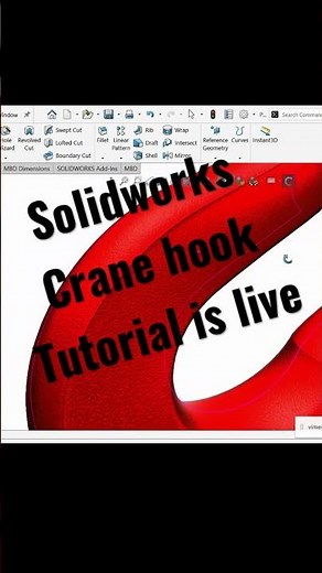 Solidworks full crane hook tutorial #solidworks #solidworkstutorial