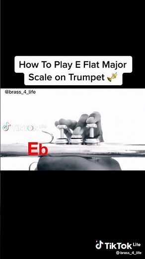 how to play E flat using the trumpet