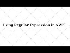 008 - Regular Expression in AWK