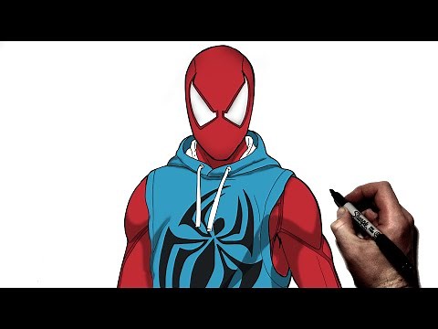 How To Draw Scarlet Spider Suit | Step By Step | Spiderman