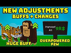 🐵 CHIMPANZEE BUFF, TIGER BUFF AND MORE ADJUSTMENTS IN GROW A GARDEN