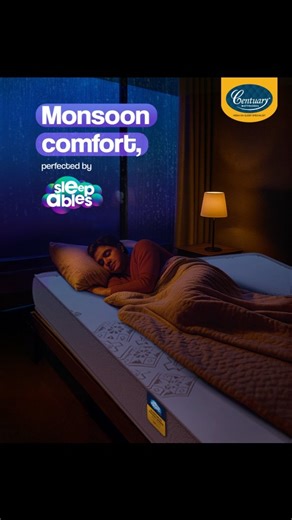 The season calls for softer sleep 😴 The Sleepables Pocket Spring Mattress is designed for peaceful nights, with motion control, gentle support, and breathable comfort that holds up, even when it pours. Monsoon comfort, perfected. #Sleep #Comfort #GoodNightSleep #SpringMattress #Sleepables #SleepablesbyCentuary #CentuaryMattress #Centuary | Centuary Mattress