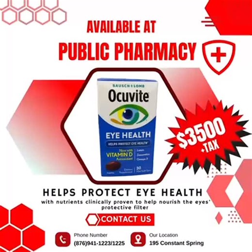 👁️ Nourish your vision with Ocuvite Eye Health Gummies — clinically proven nutrients for eye protection, now available at Public Pharmacy for $3500 tax! 💊✨ | Public Pharmacy