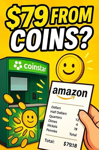 $79 from Loose Change?! Coinstar Trick for Free Amazon Gift Card 💰