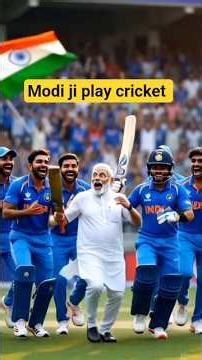 Modi ji play cricket #cricket #aianimation #short