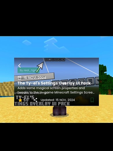 Ty-el's Settings Overlay UI Pack for Minecraft