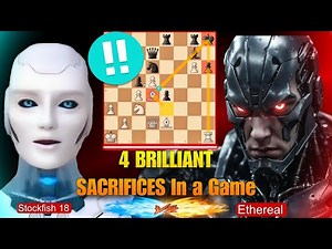 Stockfish 18 BRILLIANTLY SACRIFICED his 4 Pieces Against The Top Chess Engine Ethereal | Chess Game