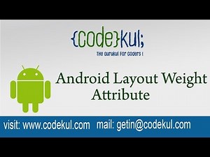 Android Tutorial 2019 - Android Layout Weight-Attribute