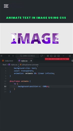 How to Clip Video to Text using Html and Css.
