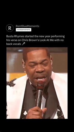 RapRentDueMoments on Instagram: "Busta Rhymes kicked off 2026 by performing his iconic “Look at Me Now” verse😭🔥 🎥: @rockineve #bustarhymes #rap #live"