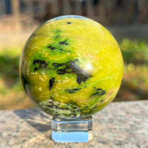 GREEN & YELLOW OPAL Sphere From Australia * Rock, Stone #1 - Etsy