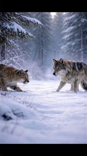 Cougar vs Wolf — Don’t Blink