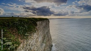 Timelapse of Bempton Cliffs sunset, Bridlington,Yorkshire,UK