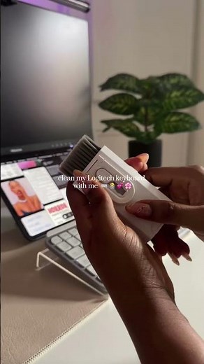 Clean my Logitech mx keys mini with me. #logitech #keyboard