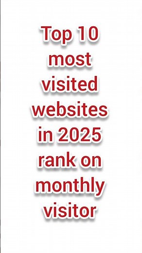🌐 Top 10 Most Visited Websites in 2025! #Internet2025 #Google #YouTube #Facebook #Instagram