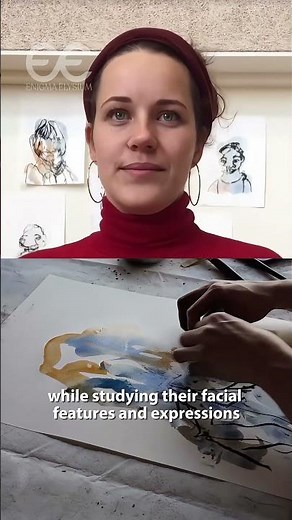 She Draws People Using Only Observation and Intuition