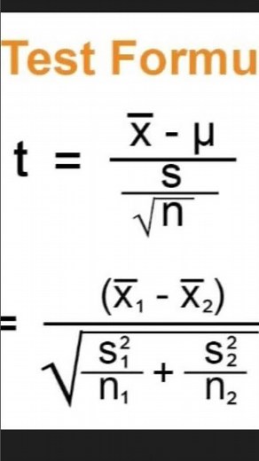 t-test formula 👆👆