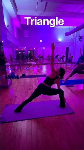 Hot YOGA'S Triangle Pose!
