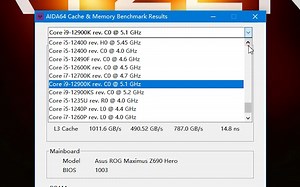 预览: AIDA64缓存测试结果查询工具