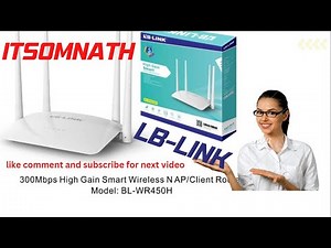 Setup LB-LINK Router wireless And PPPOE#ITsomnath