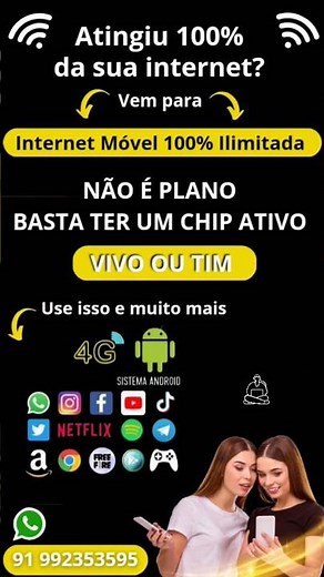 internet Móvel Ilimitada teste grátis 😍 internet vpninter