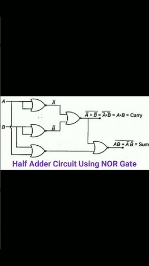 Half Adder Circuit Using NOR Gate