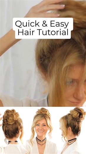 11K views · 78 reactions | The secret to a fuller, more stylish messy bun? ✨ It’s all in the details! In this quick tutorial, I’m showing you how to add volume to your bun and style the front section to pull the whole look together. ✨ Perfect for when you want to elevate your everyday bun into something a little more polished and full of life. Have you tried this trick before? Let me know below! | Fabulous50s | Facebook