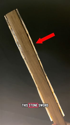 This is the macuahuitl, the stone sword of the Aztecs! #history #archaeology #aztec #ancienthistory