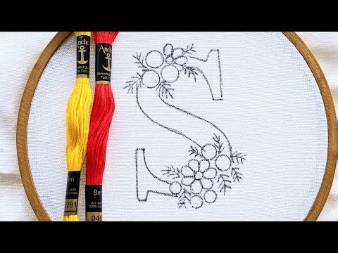 VERY EASY ALPHABET EMBROIDERY DESIGN FOR BEGINNERS/LETTER S EMBROIDERY ❤️