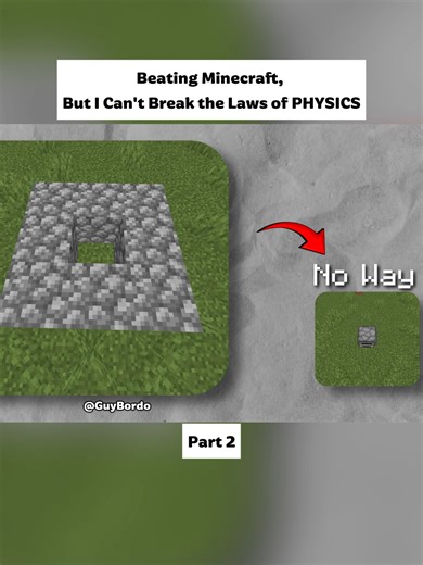 Beating Minecraft Within the Laws of Physics
