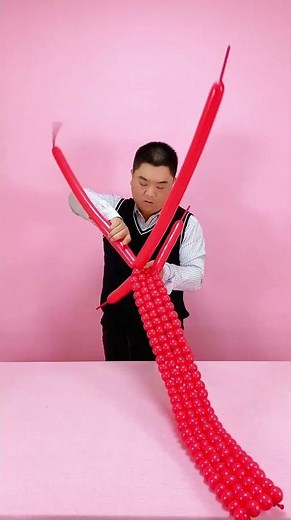 Make a table tennis table with balloons. Learn balloon party with balloon uncle
