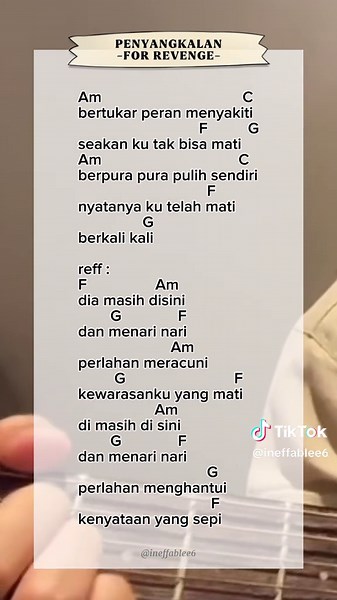 For Revenge-Penyangkalan Guitar Chord Cover with Lyrics