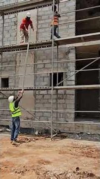 Scaffolding installation Part 4 #africa #ghana #construction #site #scaffolding #carpenter #mita