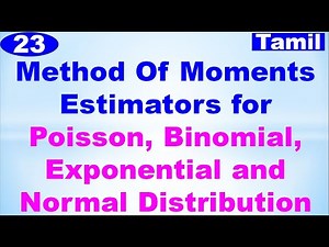 MA3391|Unit3|Method Of Moments Estimators for Poisson, Binomial, Exponential and Normal Distribution