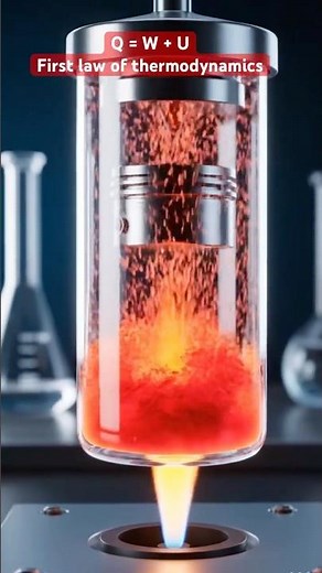 The First Law of Thermodynamics: Q = W + U 🌡️ #physics