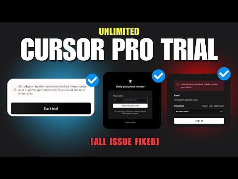 How to Get Cursor Pro Free Trial Unlimited Times (2025) | Fix All Errors | No Card Needed
