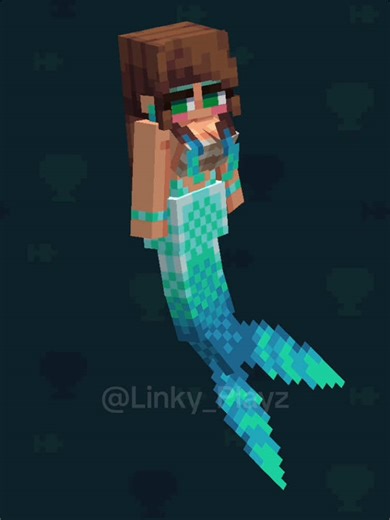 Mermaid Linky! | #blockbench #minecraft #animation #viral